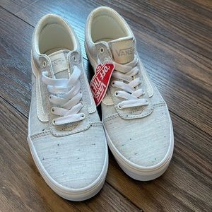Girls gray and white Vans - brand new